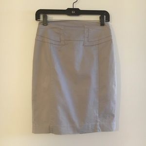 Express gray cotton pencil skirt